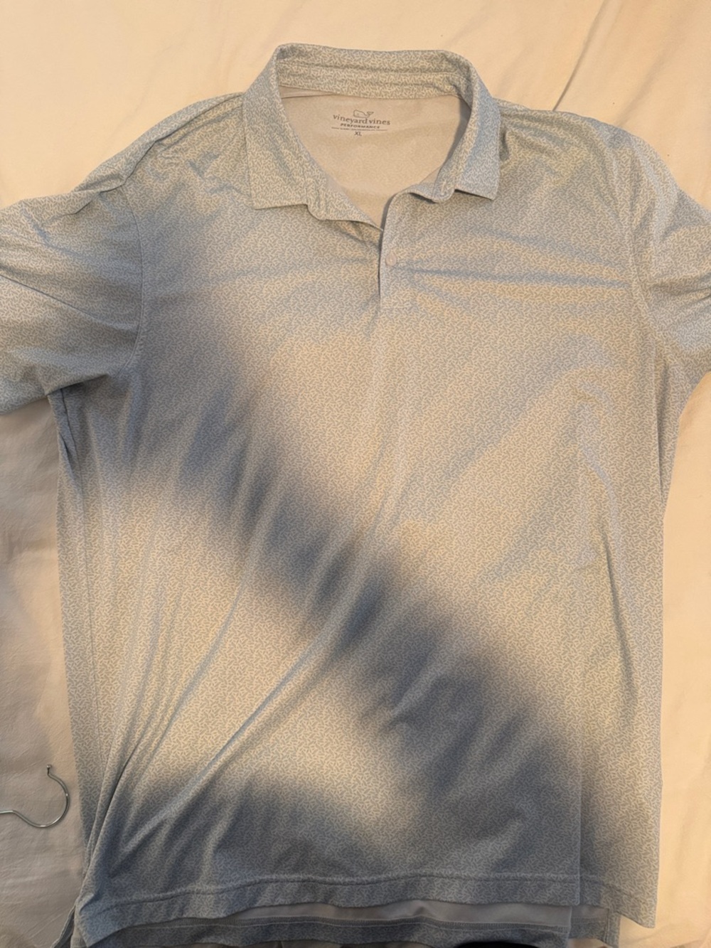 Vineyard Vines Light Blue Micro-Pattern Polo